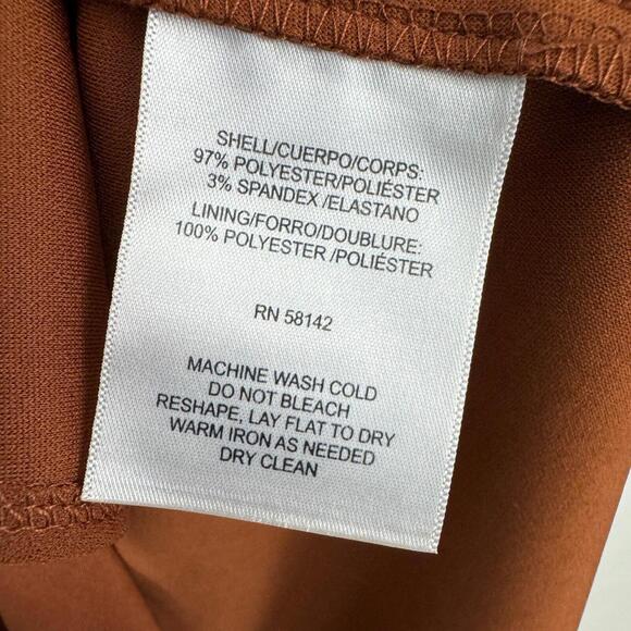 Clover and Sloane Women’s Size 6 Small Brown Long Sleeve Mini Sheath Dress - Picture 3 of 6